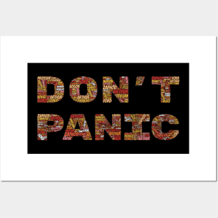 Don't Panic Wordcloud Posters and Art